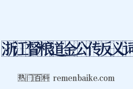浙江督粮道金公传反义词是什么意思的图片